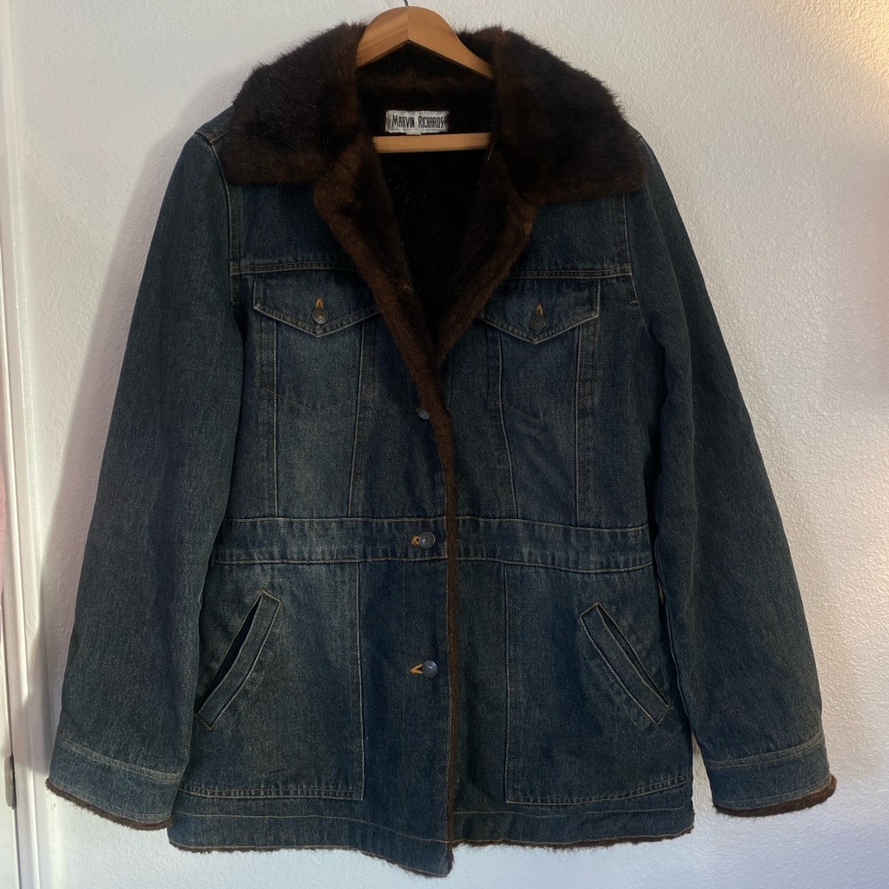 Marvin Richards Dark Brown Faux Fur Jacket